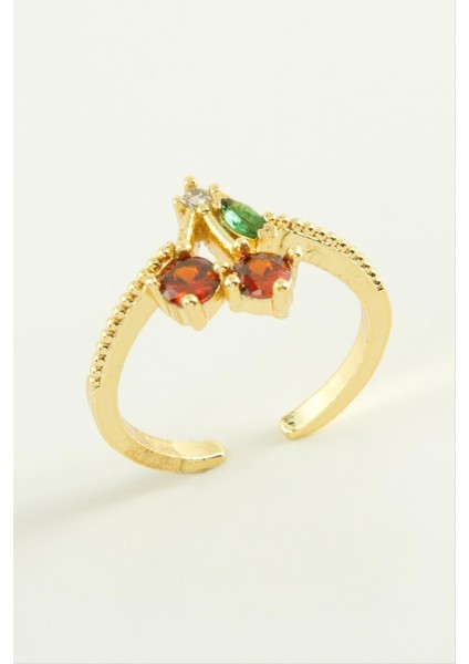 Kiraz Zirkon Taşlı Yüzük