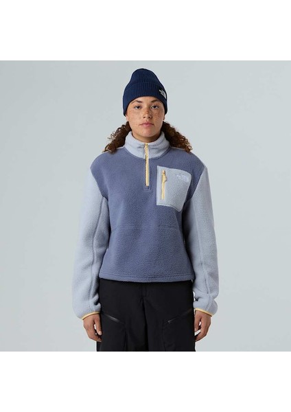 Yumiori Kadın Mor Dik Yaka Sweatshirt