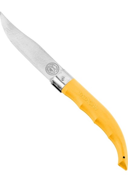 Katlanır Cep Çakısı - Yatağan - El Yapımı - Sarı - No:2