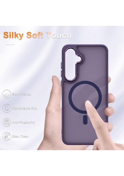 Samsung Galaxy A36 Uyumlu Ekran Koruyuculu Kılıf Magsafe Sarj Destekli Kamera Çıkıntılı Mat Kapak modelleri