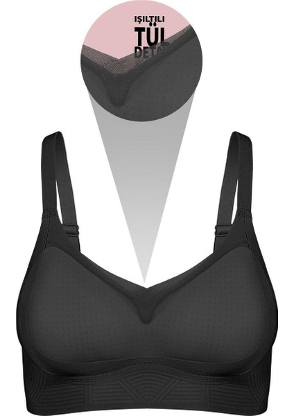 Ghost Dikişsiz Sütyen - Desteksiz - 2808 - Siyah indirimleri