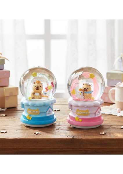 Capybara Orta Boy Işıklı Müzikli Kar Küresi