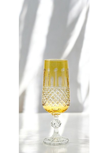 Kesme Kristal El Işçiliği Kahve Yanı Flüt Su Bardağı modelleri