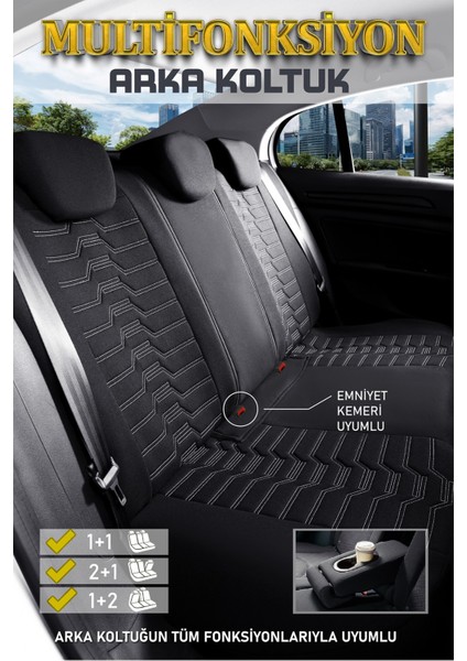 Chevrolet Lacetti Deri Detaylı Oto Koltuk Kılıfı Ön Arka Takım Platinium Seri Siyah Beyaz Scr fiyatları