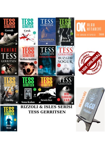 Tess Gerritsen Rizzoli & Isles Serisi 13 Kitap Tam Set (Telefon Tutucu Hediye)