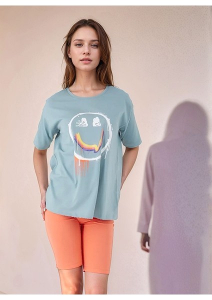 Kadın Giyim Soft Yeşil T-Shirt & Tayt Ikili Takım LL.P01.O2.L01.012