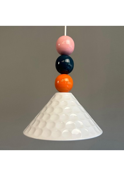 Rumy Beyaz Renkli Boncuk Tekli Avize Sarkıt Ofis Showroom Salon Mutfak Avizeleri indirimleri