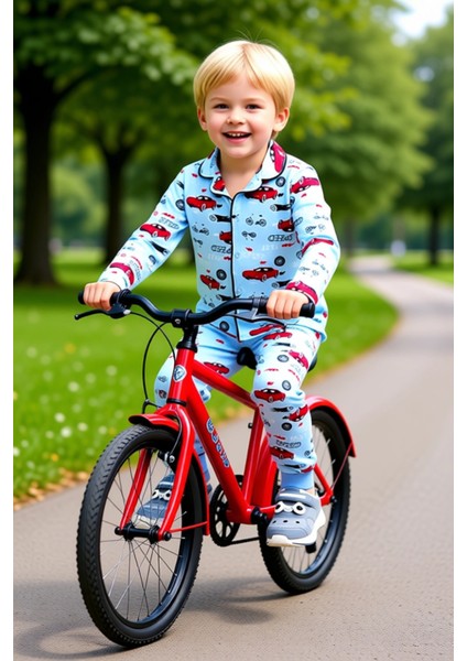 Erkek Çocuk Baskılı Uzun Kollu Pijama Takımı Konforlu Geceler Için Ideal Seçim Kaliteli Şık fiyatları