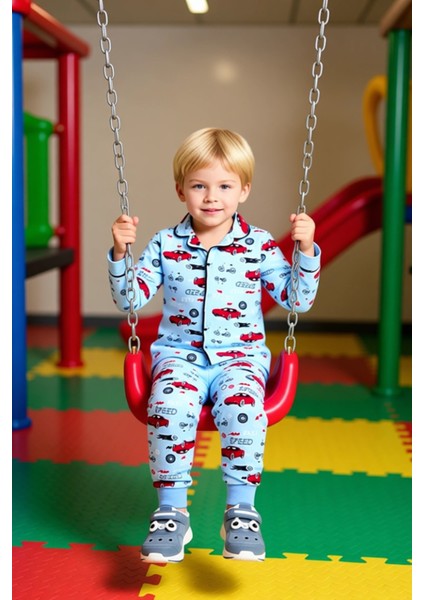 Erkek Çocuk Baskılı Uzun Kollu Pijama Takımı Konforlu Geceler Için Ideal Seçim Kaliteli Şık modelleri