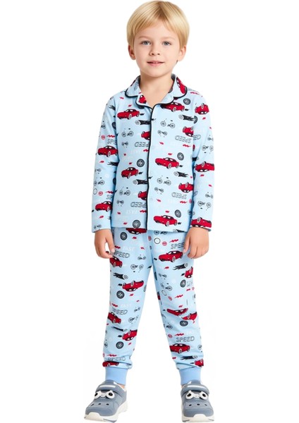 Erkek Çocuk Baskılı Uzun Kollu Pijama Takımı Konforlu Geceler Için Ideal Seçim Kaliteli Şık fırsatları