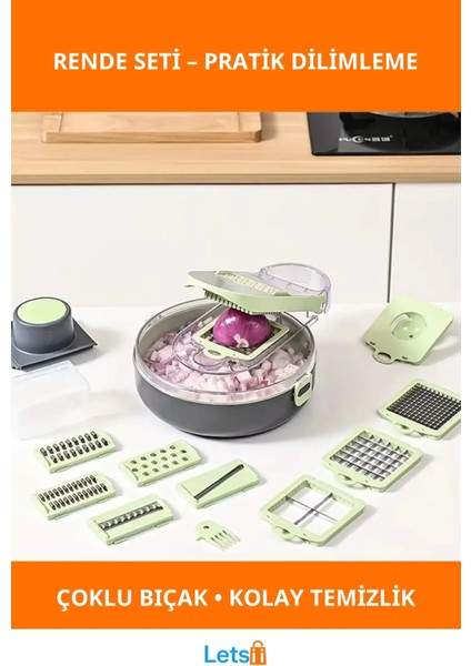 Pratik Çok Fonksiyonlu Rende Dilimleme Doğrama Aracı