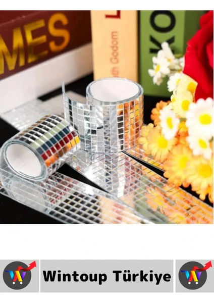 Kolay Kesilebilen Esnek Kendinden Yapışkanlı Gümüş Renk Süsleme Dekorasyon Bantı 4 Cmx1 Mtre 3 Adet fırsatları