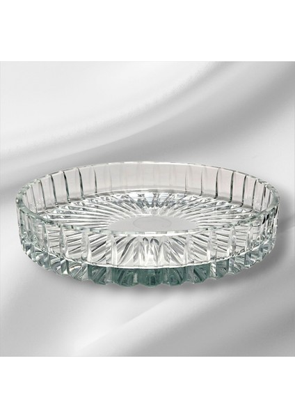 El Yapımı Kristal Vertical Kesim 25 cm Dekoratif Sunumluk Kase fırsatları