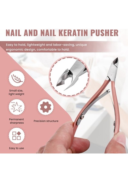 Tırnak Cımbızı, Pense, Tırnak Makası, Ölü Deri Temizleyici, Manikür, Sanat, Bakım Aleti, Güzellik Tırnak Pensesi, Pembe (Yurt Dışından) indirimleri