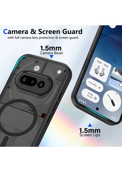 Nothing Phone 3A Kılıf, Manyetik Yarı Saydam Mat Darbeye Dayanıklı ve Parmak Izi Önleyici Koruyucu Kılıf-Siyah (Yurt Dışından) fiyatları