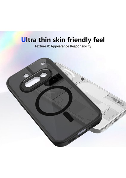 Nothing Phone 3A Kılıf, Manyetik Yarı Saydam Mat Darbeye Dayanıklı ve Parmak Izi Önleyici Koruyucu Kılıf-Siyah (Yurt Dışından) fırsatları
