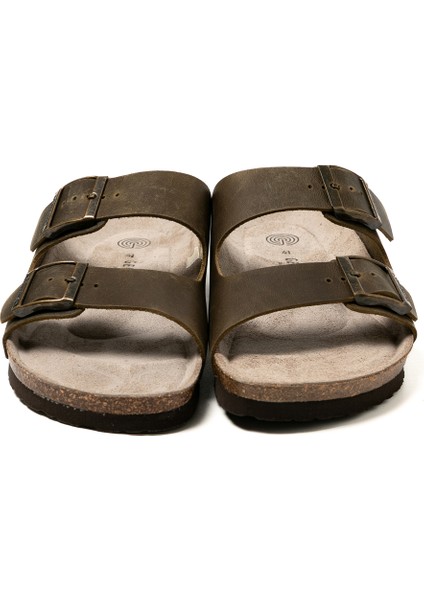 Erkek Terlik Hawaıı G105996 Genuins Oiled Leather Kaki fırsatları