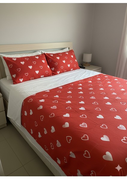 Ranforce Çift Kişilik Nevresim Takımı Fermuarlı Lastikli Çarşaflı 200X220