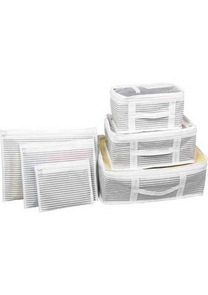 Bavul Içi Düzenleyici Valiz Organizer 6 Lı Set - Çizgili fırsatları