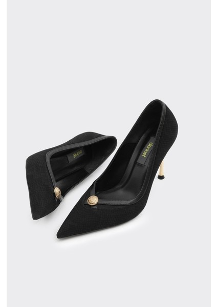 Topuklu Metal Aksesuarlı Kadın Stiletto fırsatları