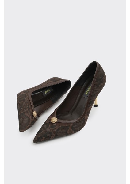 Topuklu Metal Aksesuarlı Kadın Stiletto fırsatları