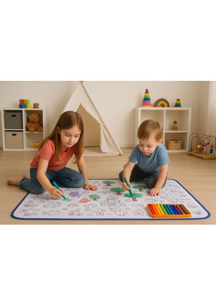 Color Me! Yıkanabilir Boyama Örtüsü – Boya, Yıka, Tekrar Boya!