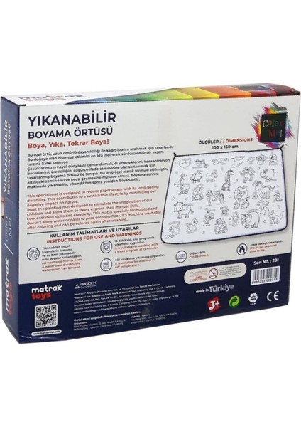 Color Me! Yıkanabilir Boyama Örtüsü – Boya, Yıka, Tekrar Boya! fırsatları