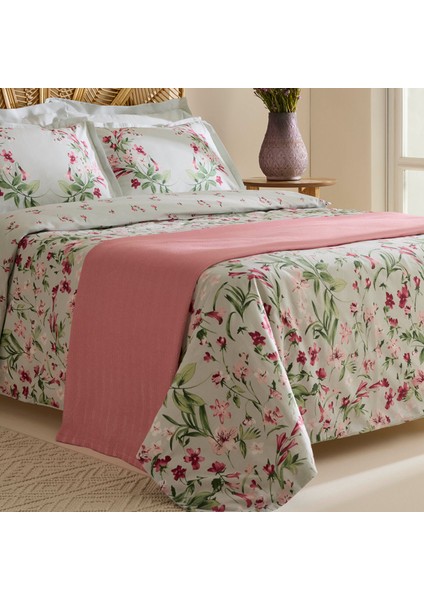 Home Madison %100 Pamuk Çift Kişilik Nevresim Pike Takımı Pembe fırsatları