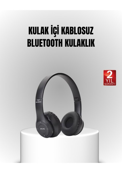 Bluetooth Kablosuz Kulaklık – Extra Bass Tf Kart Mikrofonlu Ayarlanabilir Ergonom - M874B735-N10