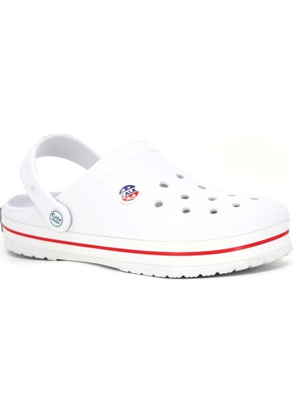 Merdane EM4005 Tek Taban Sabo Poşetli Cross Terlik Beyaz No 44