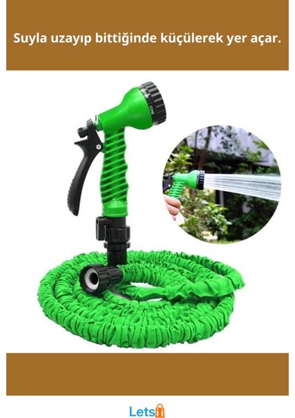Uzayan Hortum 30 Metre Dayanıklı Su Geçirmez Tabancalı Bahçe Hortumu fiyatları