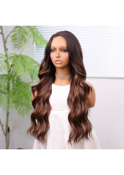 Kahverengi Karamel Işıltılı ve Ombreli Tül Peruk indirimleri