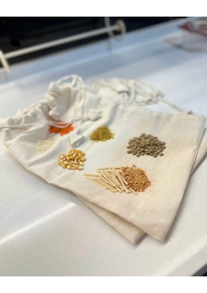 %100 Pamuk Doğal Ham Bez Kese(Bakliyat,bavul,süt Peynir KESESI)20X30 cm 5’li modelleri