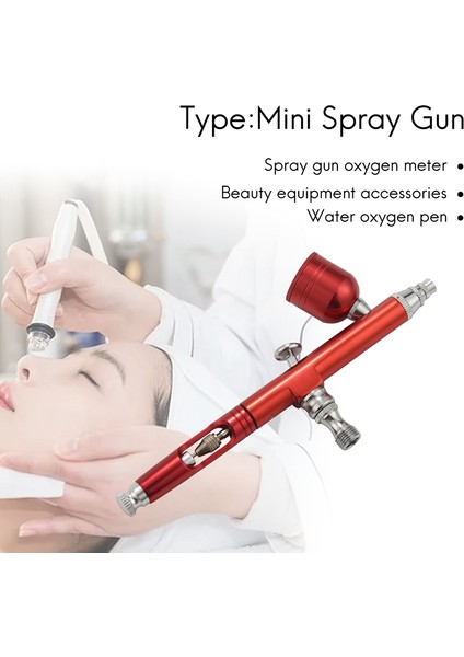 Airbrush Aleti Çift Etkili Besleme 0,3 mm Nozullu Airbrush Tırnak Sanatı Boya Dövme Aleti Anahtarlı Pipet Kırmızı (Yurt Dışından) modelleri