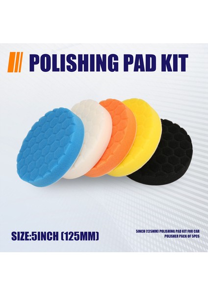 Araba Cila Makinesi Için 5 Inç (125 Mm) Cila Pedi Seti 5 Adetlik Paket (Yurt Dışından) indirimleri