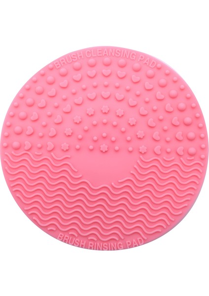 Silikon Makyaj Fırçası Temizleme Pedi Palet Fırça Temizleyici Temizleme Matı Yıkama Ovma Pedi Kozmetik Makyaj Temizleme Araçları Pembe (Yurt Dışından)