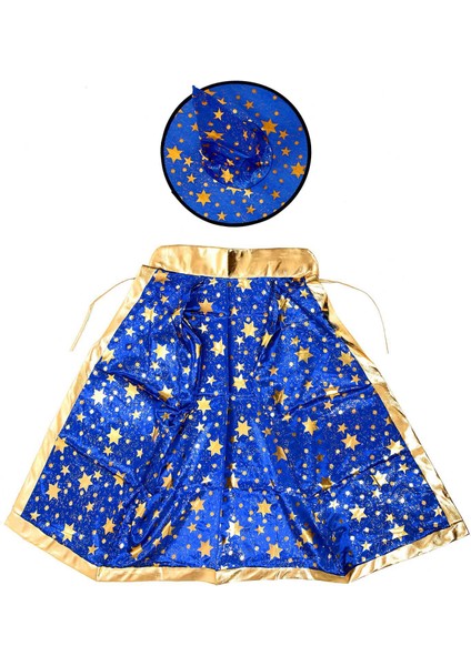 Çocuklar, Erkekler, Kızlar ve Mavi Için Cadılar Bayramı Kostümleri Şapkalı Cadı Büyücü Pelerini (Yurt Dışından)