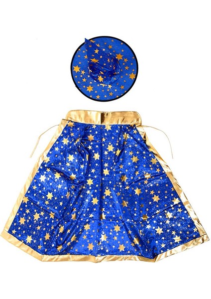 Çocuklar, Erkekler, Kızlar ve Mavi Için Cadılar Bayramı Kostümleri Şapkalı Cadı Büyücü Pelerini (Yurt Dışından) fiyatları