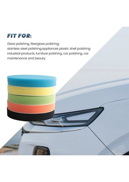 5 Adet 6 Inç (150 Mm) Düz Sünger Açık Sarı Açık Sararma Pedi Cilalama Pedi Kiti Araba Cilası (Yurt Dışından) fırsatları