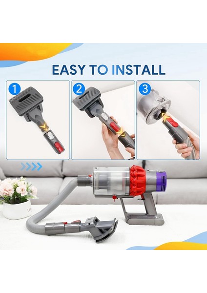 V7 V8 V10 V11 V15 Için Evcil Hayvan Bakım Seti - Uzatma Hortumu ve Adaptörlü Evcil Hayvan Köpek Fırçası Tüy Süpürgesi Aparatı (Yurt Dışından) fırsatları