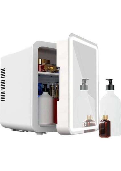 LED Işıklı Aynalı Makyaj Buzdolabı 4l Mini Buzdolabı Yatak Odası Araba Kozmetik ve Cilt Bakımı Için Küçük Buzdolabı Ab Fişi (Yurt Dışından) fiyatları