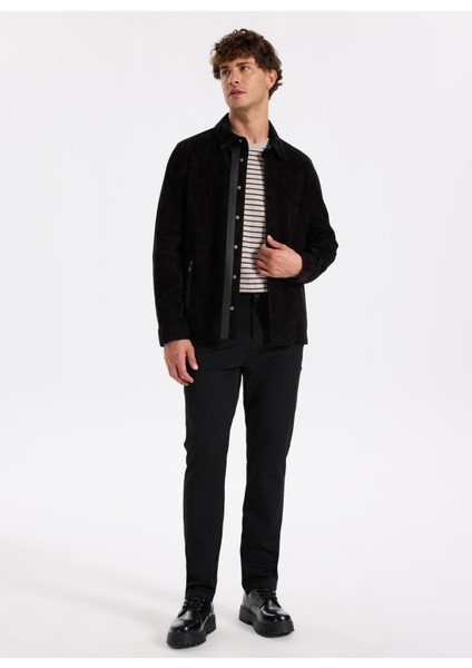 Bisiklet Yaka Slim Fit Çizgili Vizon Erkek Kazak F5WM-KZK 2306 modelleri