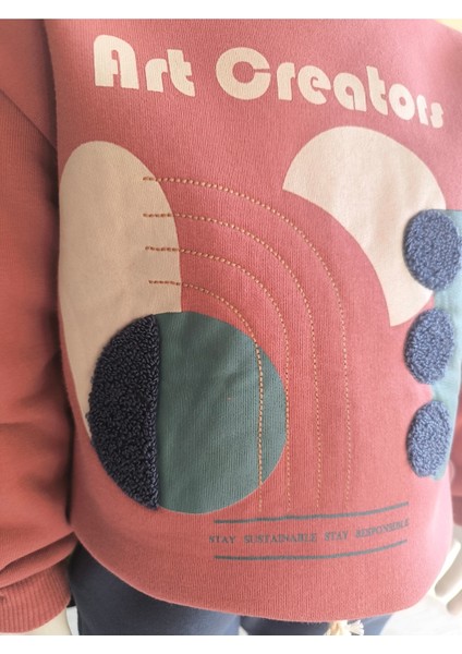 Erkek Kız Çocuk Alt Üst Takım Unisex Uzun Kollu Eşofman Rahat Spor Şık Modern Tasarım Ribanalı modelleri