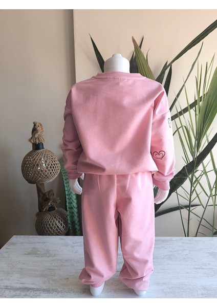 Kız Çocuk Alt Üst Takım Uzun Kollu Eşofman Rahat Şık Modern Tasarım