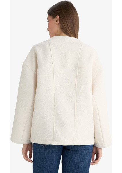 Regular Fit V Yaka Düğmeli Dokuma Ceket G2521AX25AU