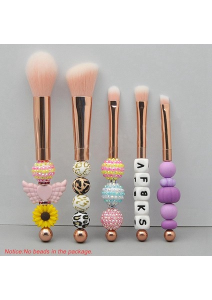 5 Parçalı Boncuklu Makyaj Fırçaları Silikon Boncuklar Dıy Makyaj Kozmetik Fırçaları Boncuklu Fırça Seti (Yurt Dışından) fırsatları