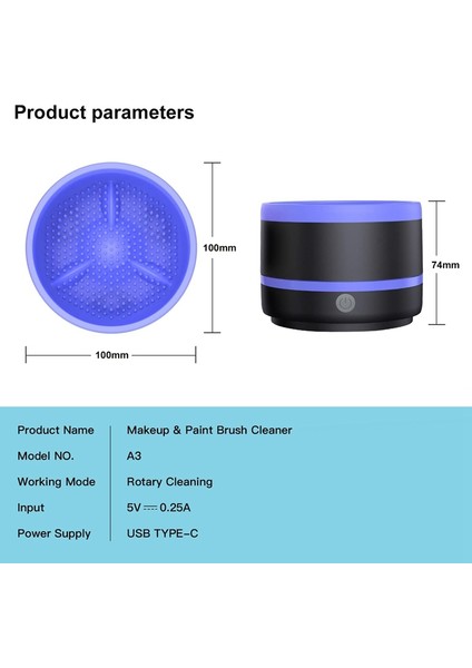 Boya Fırçası Temizleyici, Elektrikli Boya Fırçası Temizleyici Durulama Kabı, Boyama Fırçası, Sanatçı Fırçası Temizleme Yıkama Fırçası B (Yurt Dışından) indirimleri