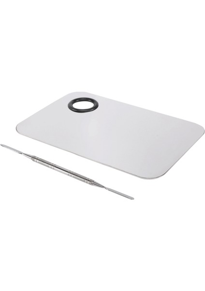 Profesyonel Makyaj Paleti Tepsisi Karışık Makyaj Paslanmaz Çelik Sıvı Fondöten Paleti Suluboya Sanat Makyaj Araçları (Yurt Dışından)