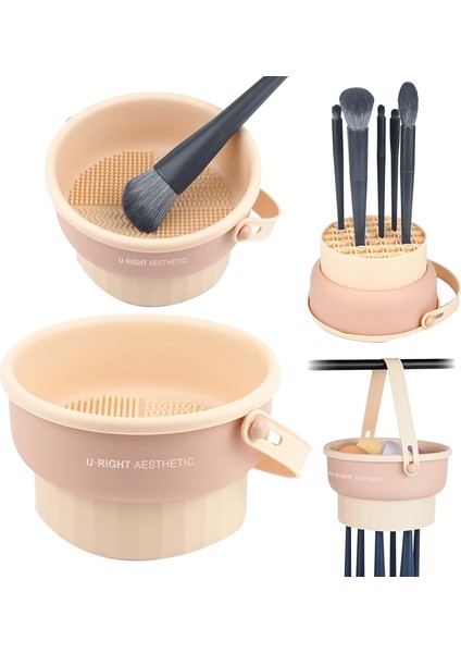 Makyaj Fırçası Temizleme Matı Silikon Makyaj Fırçası Temizleme Kabı Kurutma Tutucu Fırça Temizleme Fırçası Fırçası Temizleme Aleti Gösterildiği Gibi (Yurt Dışından) modelleri