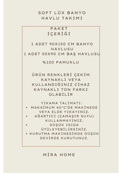 2 Parça &AMP;#37;100 Pamuklu Soft Lüx Banyo Havlu Seti Kahve fiyatları